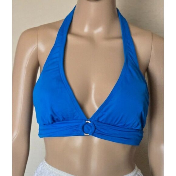 Michael Michael Kors Cruise 2019 bikini top blue size L - Picture 1 of 5